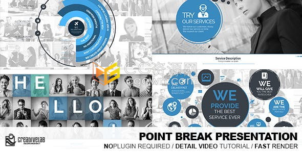 点线模块化时间线展示视差公司企业介绍包装宣传片-AE模板下载