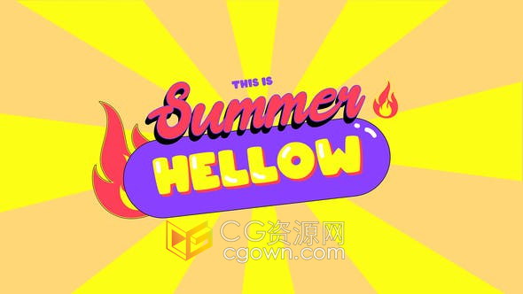 AE模板-带有贴纸卡通视频字幕媒体博客简介片头