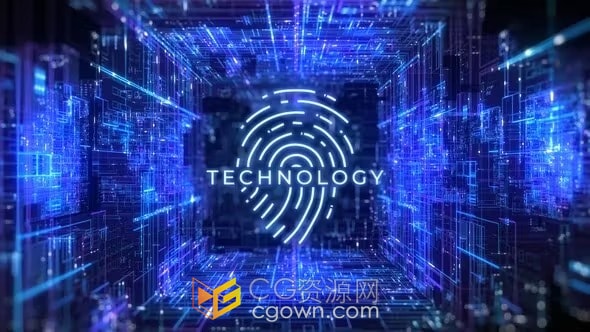信息数字科技场景隧道介绍技术创新宣传视频-AE模板
