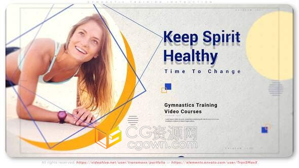AE模板-健身运动塑形量体操训练指导瑜伽培训学院宣传介绍视频