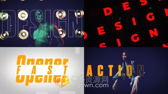 踩踏动感数字媒体开场视频片头动画-AE模板