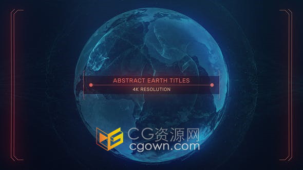 AE模板-HUD界面地球仪世界地图5G网络信息图表科学技术宣传视频