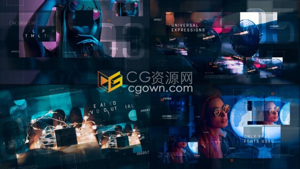 电子商务数字科学幻灯片高科技企业演示多用途AE科技宣传片模板