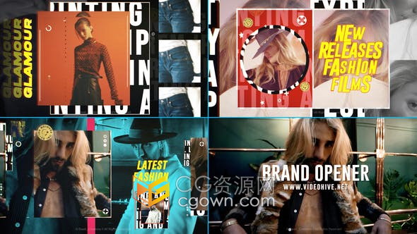 AE模板-时装秀品牌开场介绍视频设计师简介品牌发布宣传