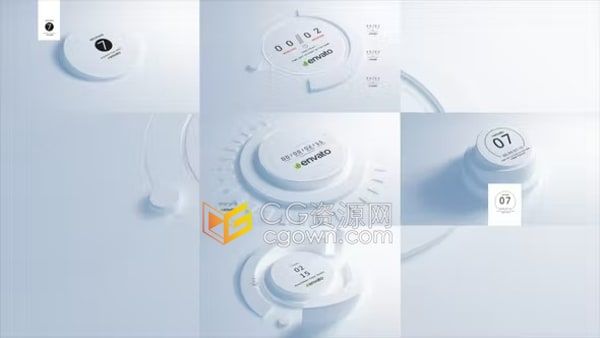 AE倒计时模板-5种独特的倒数计时器工具包