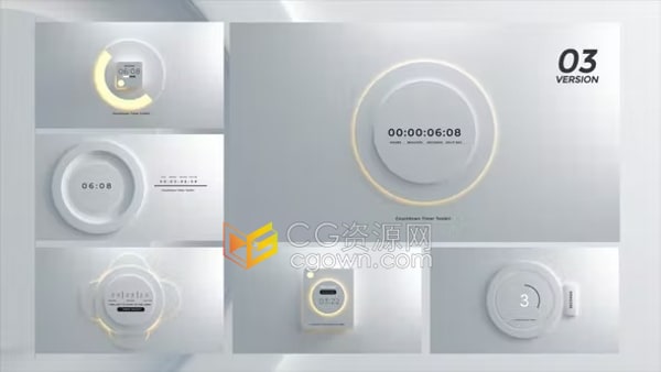 6个倒数计时器工具包Countdown Timer Toolkit V3-AE倒计时模板