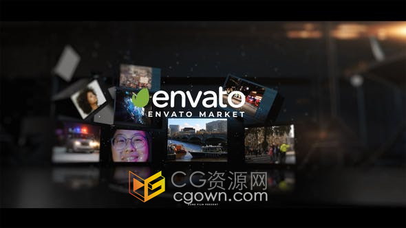 AE模板-多台复古旧电视屏幕动画场景介绍标志片头