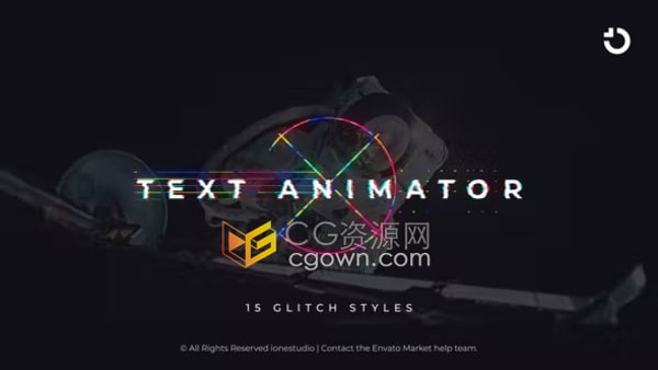 AE标题模板-故障文本动画科技视频字幕带音效