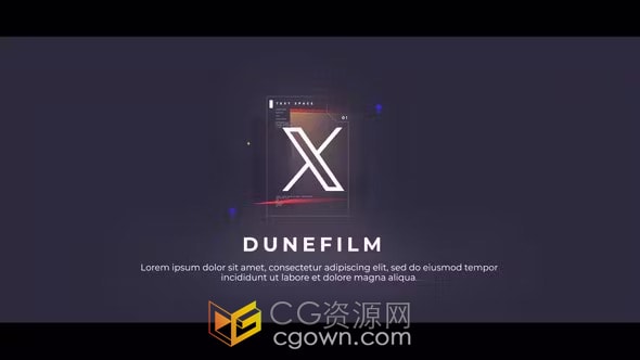 AE模板-立方体故障标志3D翻转结尾LOGO动画