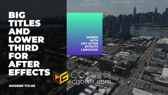 AE模板-商务视频介绍大标题字幕动画Simple Big Titles