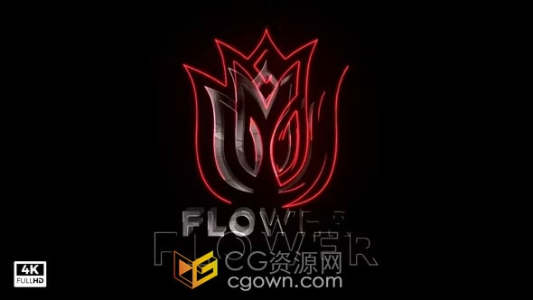 公司品牌标志轮廓线条忽闪动画LOGO片头-AE模板