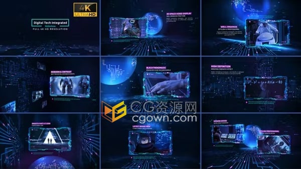 AE科技模板-3D数字技术电路集成场景制作技术企业业务演示宣传视频