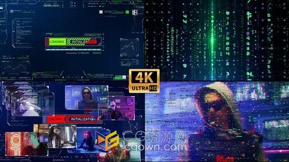 Form插件制作数字系统高科技介绍宣传视频片头AE模板