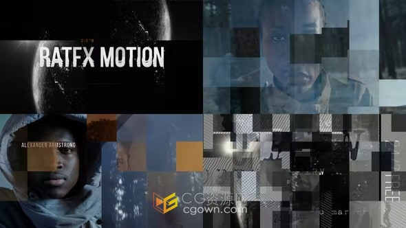 故障效果电影预告片Cinematic Teaser-AE模板