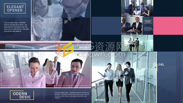 商务洽谈合作业务演示幻灯片企业品牌介绍视频产品推广宣传片-AE模板下载