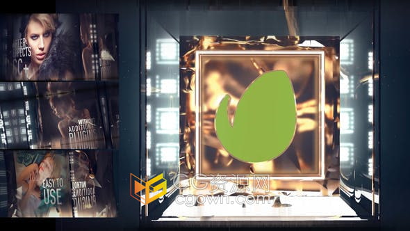 AE模板-3D立方体灯光舞台介绍开场动画视频宣传片头