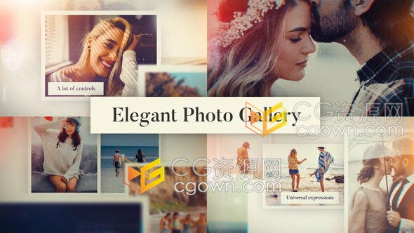 温馨优雅非常舒适的三维空间感情侣浪漫回忆视频相册婚礼专辑-AE模板