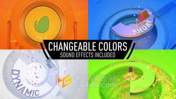 AE模板-抽象动态介绍3D场景图形动画视频片头LOGO动态设计