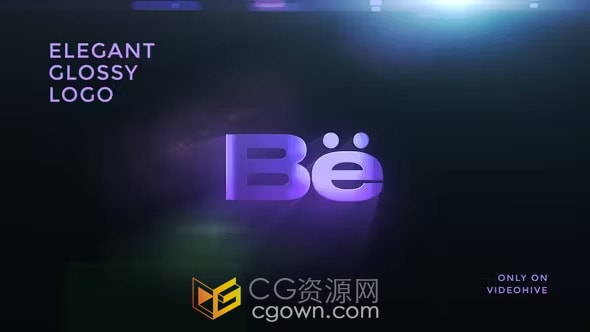 带辉光优雅光泽金属标志动画企业LOGO片头-AE模板