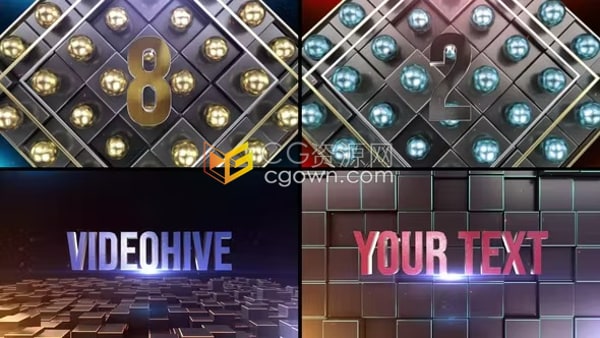 AE倒计时模板-三维金属足球体育比赛开场10秒倒数Soccer Countdown