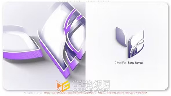 简约风格工业草案设计金属反射视觉效果标志动画-AE模板