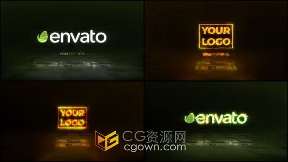 AE模板-燃烧火焰火标志动画Fire Logo Animation