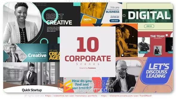 开幕式企业场景公司幻灯片商业活动宣传-AE视频模板