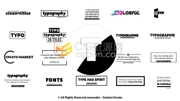 20组4K分辨率社交媒体视频字幕动画文字标题设计-AE模板免费下载