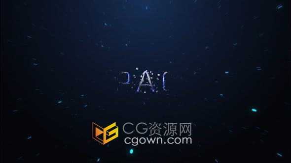 AE模板-粒子飞溅特效视频片头Space Logo Reveal