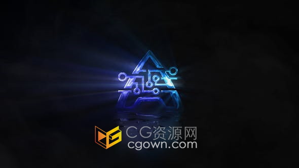 AE模板-耶稣光LOGO发光扫光烟雾特效动画视频