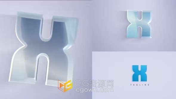 明亮光面企业LOGO动画简约多彩标志开场白-AE模板