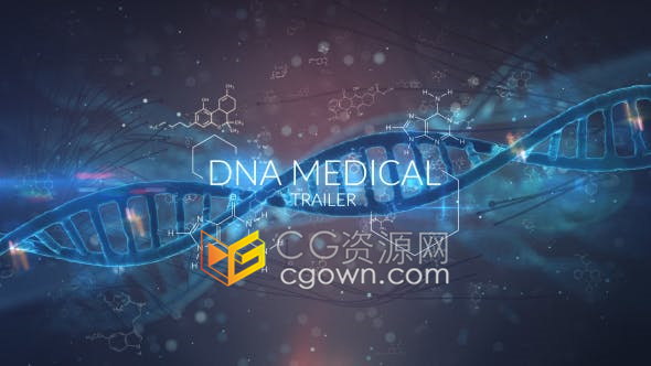 DNA图形动画医疗保健科学解剖学公式医药公司化学介绍医生宣传视频-AE模板下载