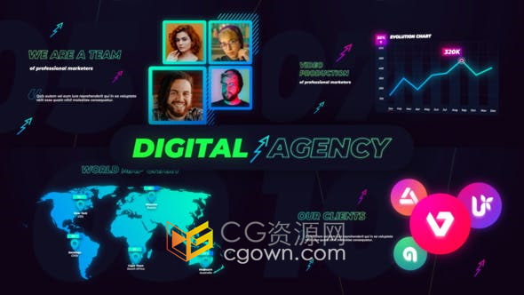 AE模板-模块化时间线介绍宣传企业商业公司发展历史新技术视频