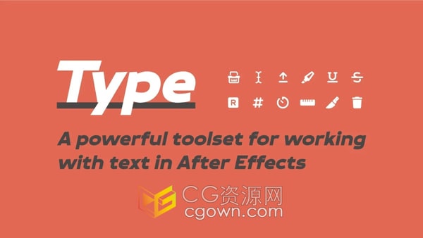 Type v1.4 AE脚本文本图层制作动画