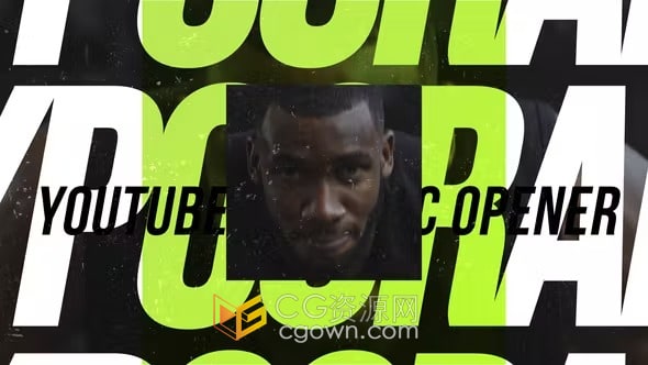 AE模板-Dynamic Youtube Slideshow运动片头