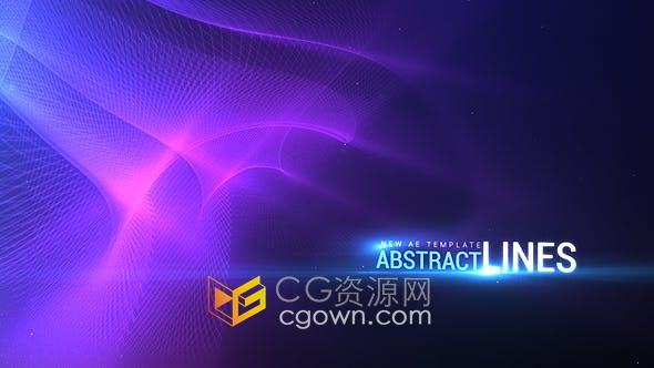 AE模板-炫彩线条艺术动态背景光效宣传介绍视频片头