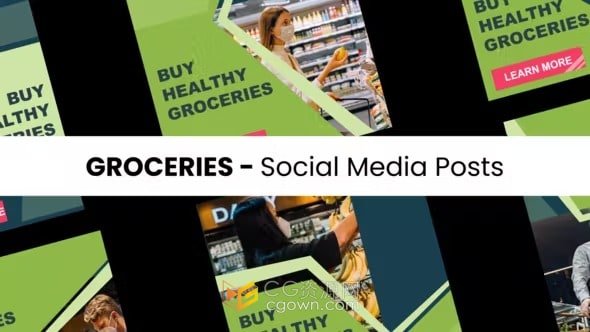 AE模板-10个社交媒体营销帖子方形动态海报