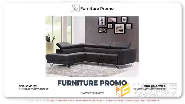 原创家具促销广告通用电商产品宣传AE模板商业公司幻灯片