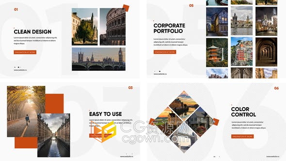 AE模板-公司品牌年度报告商业广告现代绍幻灯片宣传视频