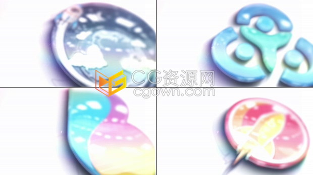 3D光滑明亮光泽感抛光表面演绎企业标志LOGO动画-AE模板下载