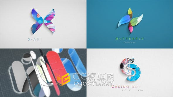 AE模板-制作3D LOGO动画光泽线条现代多种风格设计