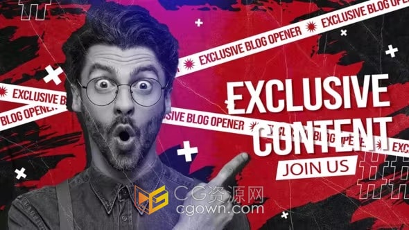 AE模板-人物采访商务会议直播讲座开场白