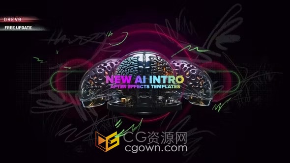 人工智能AI简介创新高科技商业活动介绍视频-AE模板