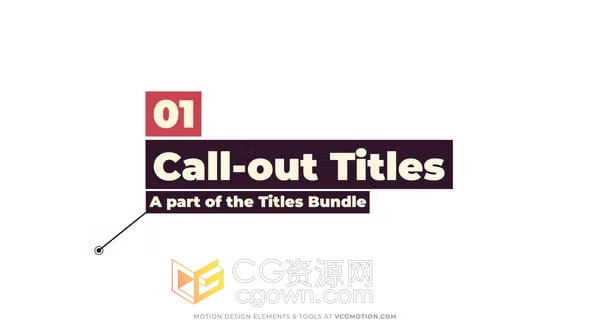 AE模板-40个标注动画标题Callouts Titles