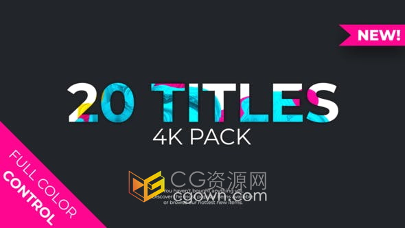 AE模板-20 Colorful Titles多彩时尚文字标题视频字幕