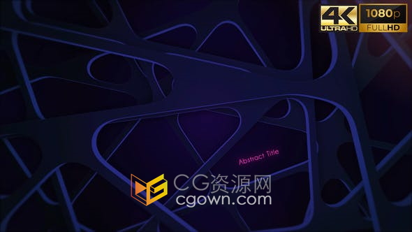 AE模板-抽象空间图形场景介绍标题宣传视频片头制作工程