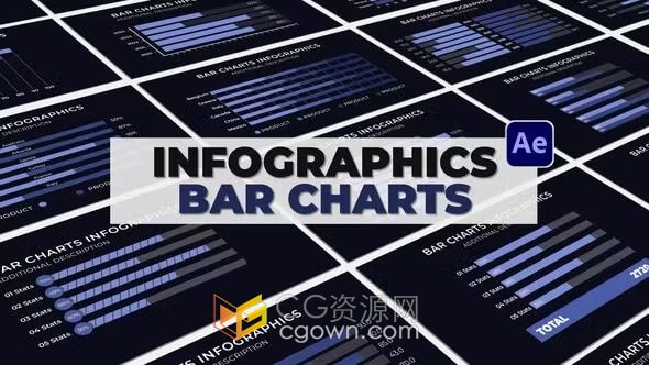 10个专业的信息图表条形图-AE模板免费下载