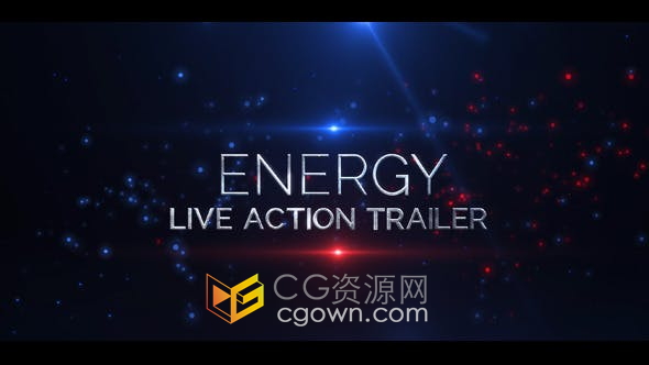 AE模板-4k电影预告片冲击波能量光效开场介绍宣传视频