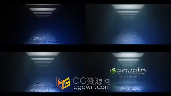 AE模板-Dark Logo Animation深色黑色场景灯光照射标志动画