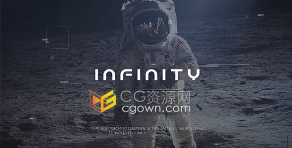 未来科技感故障蒙太奇特效宇宙太空科幻行星天文学科学教育宣传幻灯片-AE模板